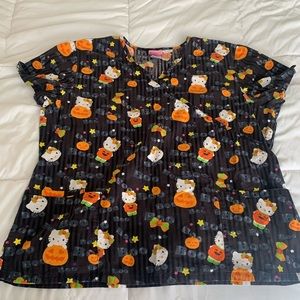 🖤 Hello Kitty Halloween Scrub Top Size XL 🖤